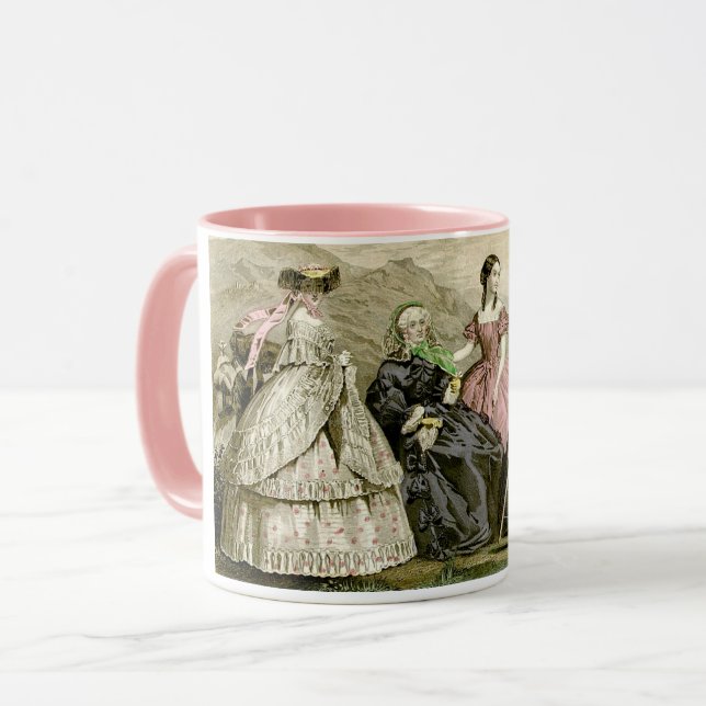 Viktorianische Vintage Mode Tasse (Vorderseite Links)
