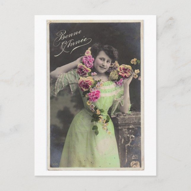 Viktorianische Vintage Postkarte (Vorderseite)