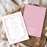 Viktorianische Vintage Rosa-Hochzeitsmonogramm