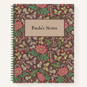 Viktorianische Vintage-Schmetterling Alte Schlüsse Notizbuch