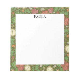 Viktorianische Vintage Steampunk-Pocket-Rose Notizblock