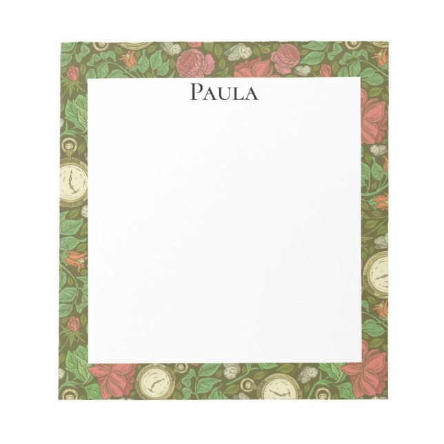 Viktorianische Vintage Steampunk-Pocket-Rose Notizblock (Vorderseite)