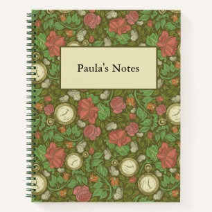 Viktorianische Vintage Steampunk-Pocket-Rose Notizbuch