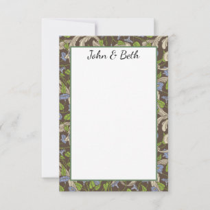 Viktorianische Vintage Weinberge mit Schnörkeln Dankeskarte