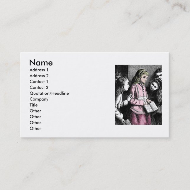 Viktorianische Visitenkarte (Vorderseite)