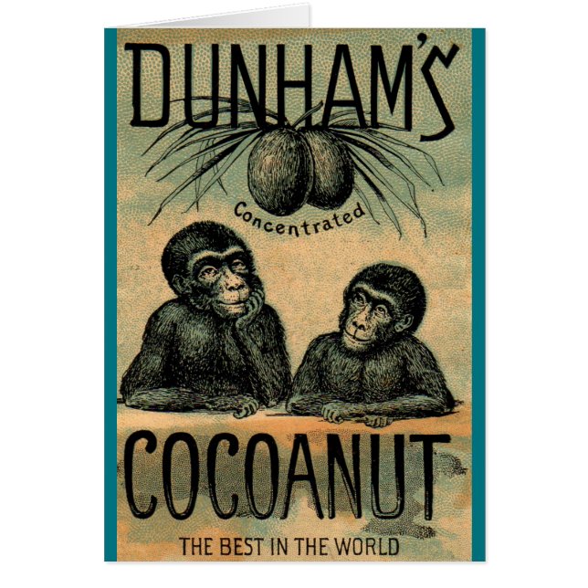 Viktorianische Visitenkarte: Dunhams Cocoanut (Vorne)