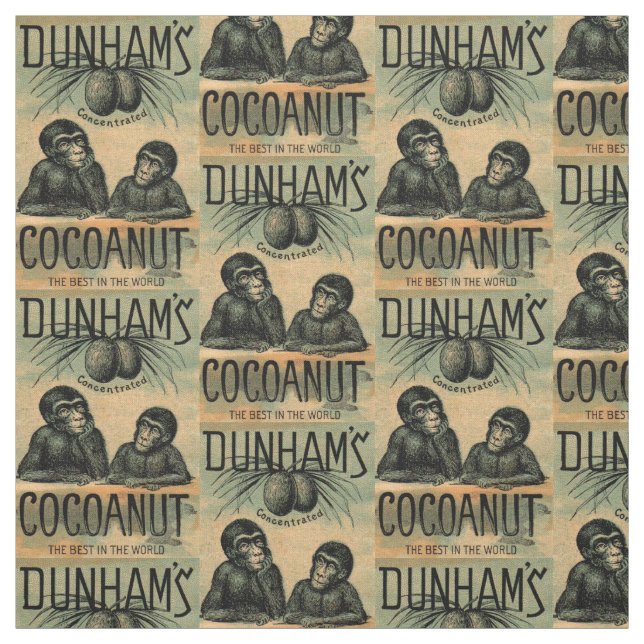 Viktorianische Visitenkarte: Dunhams Cocoanut-Druc Stoff (Muster)