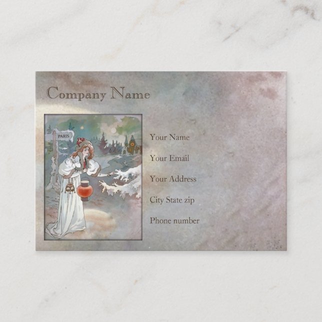 Viktorianische Visitenkarte für Frauen (Vorderseite)