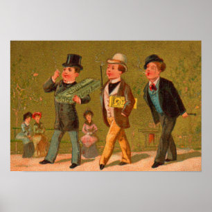 Viktorianische Visitenkarte Kleine Beauties Zigare Poster