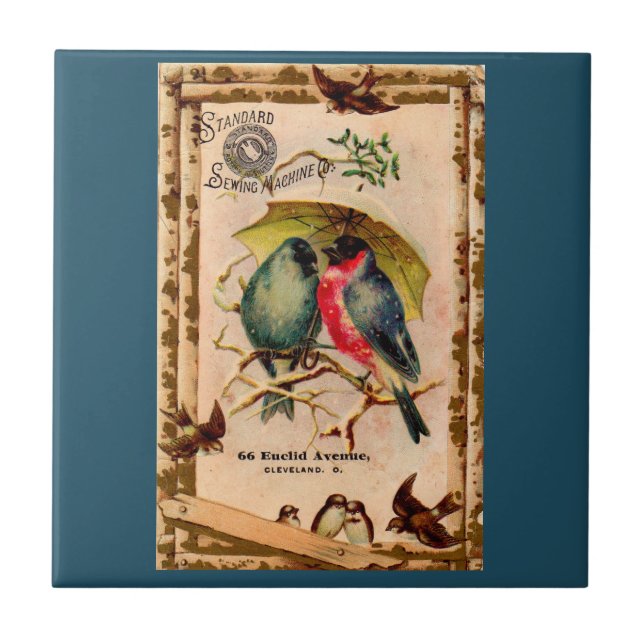 Viktorianische Visitenkarte Standard Nähmaschine C Fliese (Vorderseite)