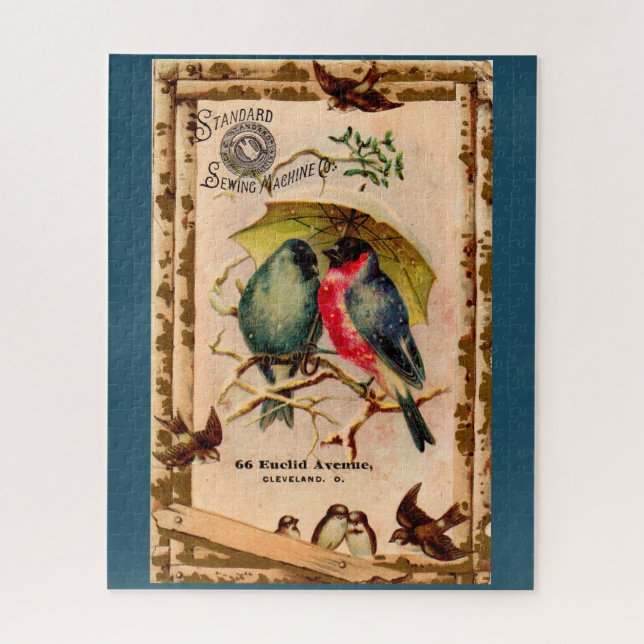 Viktorianische Visitenkarte Standard Nähmaschine C Puzzle (Vertikal)