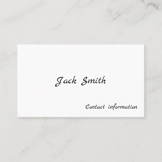 Viktorianische Visitenkarten von Männern Telefonnummerkarte (Vorderseite)