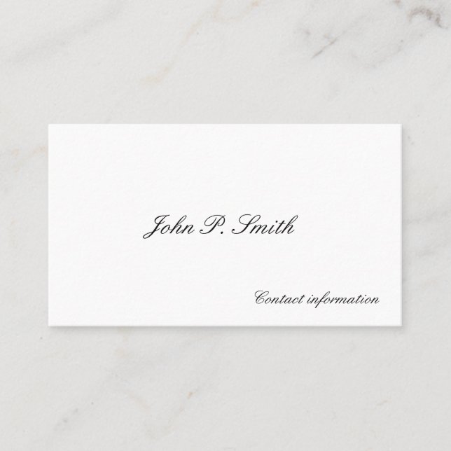 Viktorianische Visitenkarten von Männern Telefonnummerkarte (Vorderseite)