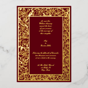 Viktorianische Wachteltauben an der Grenze zu Flor Folieneinladung