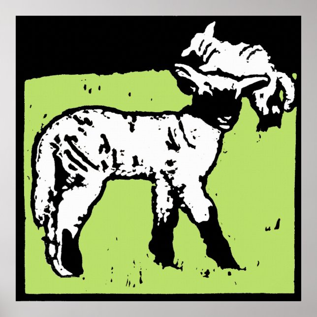 Viktorianische Waldtierlämmer Poster (Vorne)