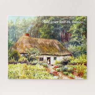 Viktorianische Wasserfarbe der englischen Hütte u Puzzle