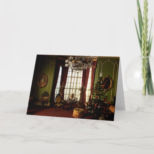 Viktorianische Weihnachten - Blanke Grußkarte Karte (Vorderseite)