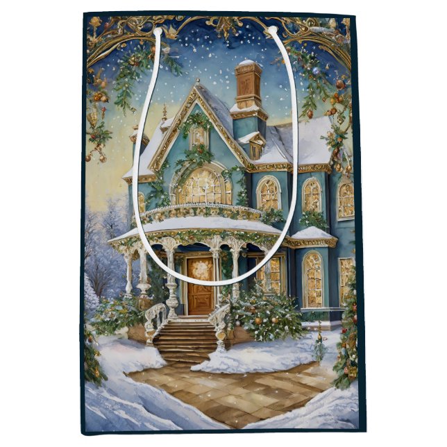 Viktorianische Weihnachten Mittlere Geschenktüte (Vorderseite)