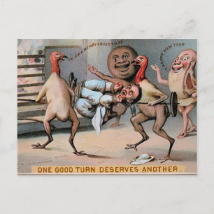 Viktorianische Weihnachten Postkarte