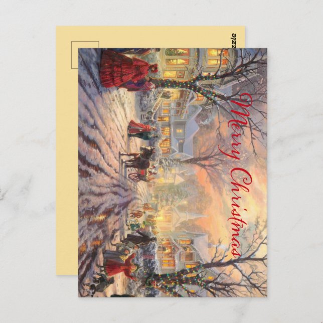 Viktorianische Weihnachten Postkarte (Vorne/Hinten)