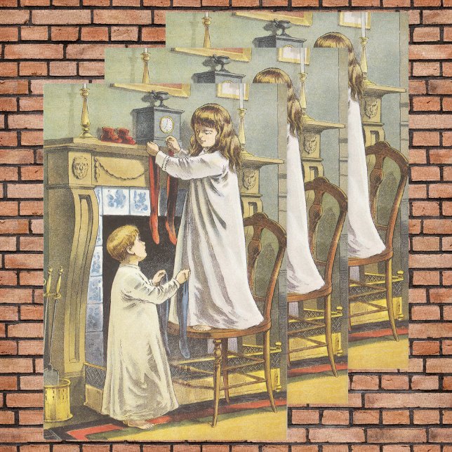 Viktorianische Weihnachten, Strümpfe zu Weihnachte Geschenkpapier Set (Von Creator hochgeladen)