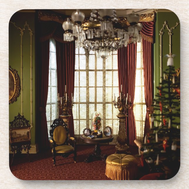 Viktorianische Weihnachten - Untersetzer aus Kunst (Vorderseite)