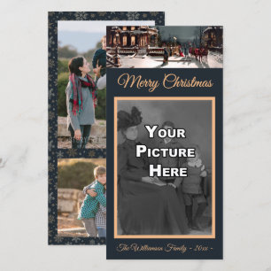 Viktorianische Weihnachts-Party-Fotokarte Feiertagskarte