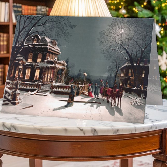 Viktorianische Weihnachts-Party-Grußkarte Feiertagskarte (Von Creator hochgeladen)