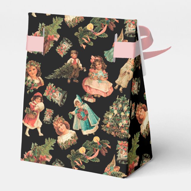 Viktorianische Weihnachtsanziehungsbox Geschenkschachtel (Rückseite)