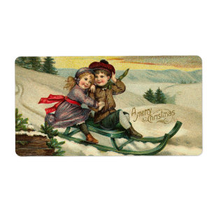 Viktorianische Weihnachtsaufkleber