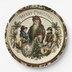 Viktorianische Weihnachtseleganz Pappteller