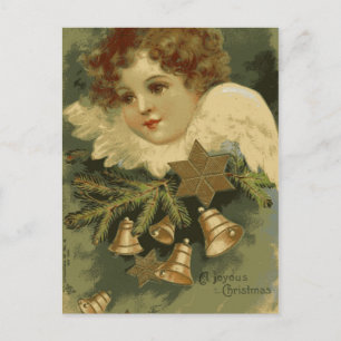 Viktorianische Weihnachtsengel-Postkarte Feiertagspostkarte