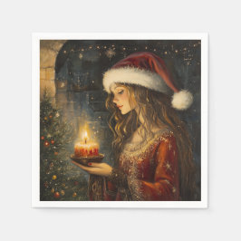 Viktorianische Weihnachtsfeier Serviette