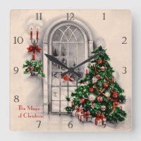 Viktorianische Weihnachtsfensteruhr