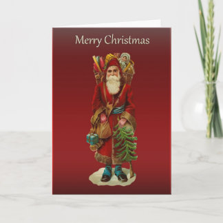 Viktorianische Weihnachtsgrüße Feiertagskarte