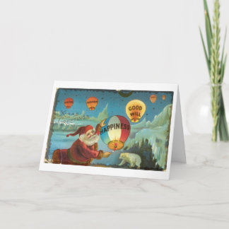 Viktorianische Weihnachtsgrüße Feiertagskarte