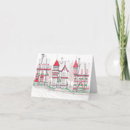 Viktorianische Weihnachtsgrußkarte Dankeskarte
