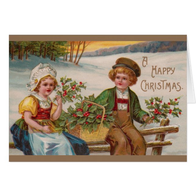 Viktorianische Weihnachtskarte (Vorderseite (Horizontal))