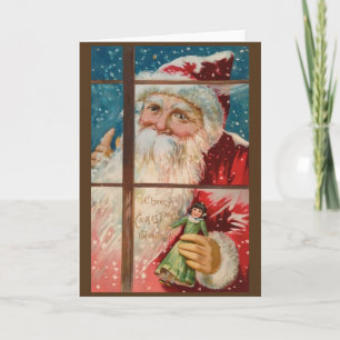 Viktorianische Weihnachtskarte des Weihnachtsmanns Feiertagskarte