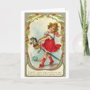 Viktorianische Weihnachtskarte Feiertagskarte