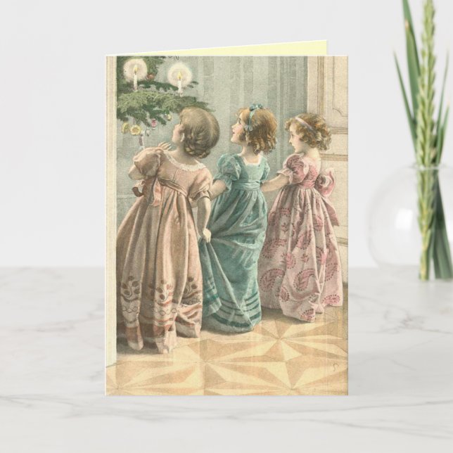 Viktorianische Weihnachtskarte Feiertagskarte (Vorderseite)