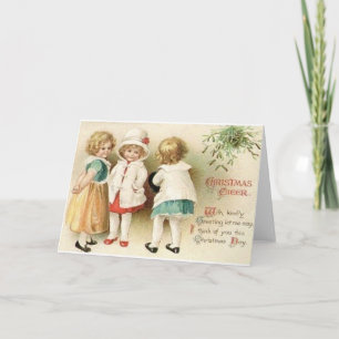 Viktorianische Weihnachtskarte Feiertagskarte