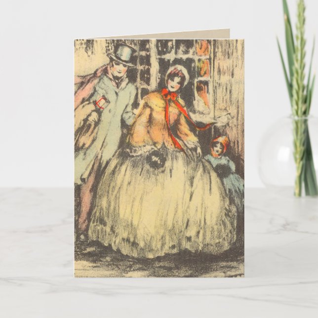 Viktorianische Weihnachtskarte Feiertagskarte (Vorderseite)