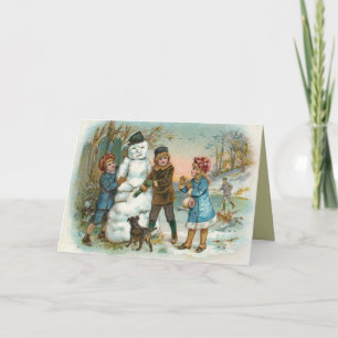 Viktorianische Weihnachtskarte Feiertagskarte