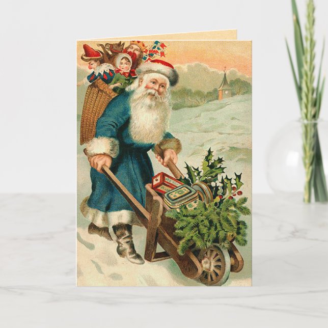 Viktorianische Weihnachtskarte Feiertagskarte (Vorderseite)