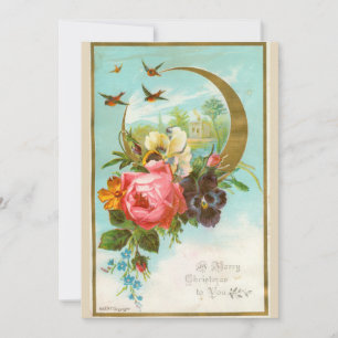 Viktorianische Weihnachtskarte Feiertagskarte