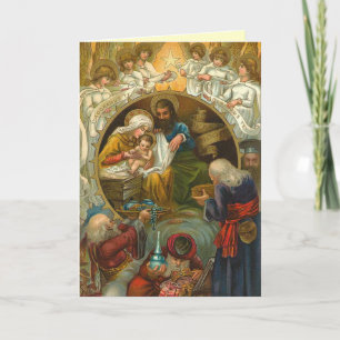 Viktorianische Weihnachtskarte Feiertagskarte