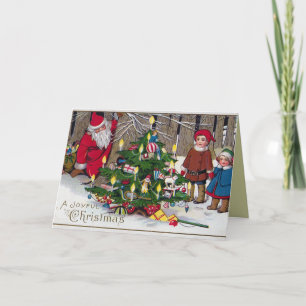 Viktorianische Weihnachtskarte Feiertagskarte