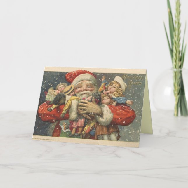 Viktorianische Weihnachtskarte Feiertagskarte (Vorderseite)