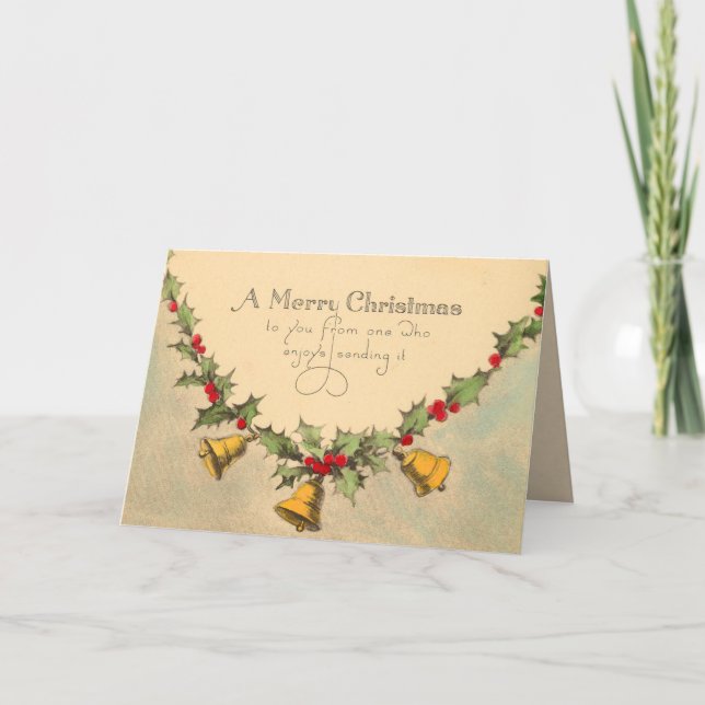 Viktorianische Weihnachtskarte Feiertagskarte (Vorderseite)